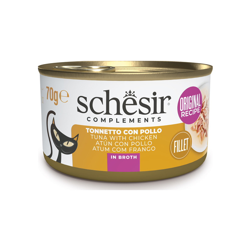 Schesir Gatto - Complements Tonnetto Con Pollo in Brodo 70 g