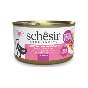 Schesir Gatto - Complements Filetti in Brodo Tonnetto Con Prosciutto 70 g