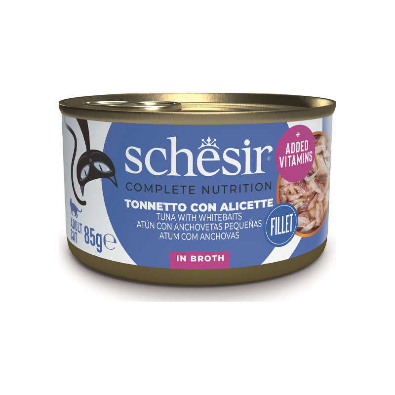 Schesir - Complete Nutrition Tonnetto Con Alicette in Brodo 85 g