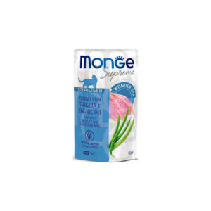 Monge - Supreme Sterilised Adult Pezzetti di Tonno con Triglia e Fagiolini 80 g