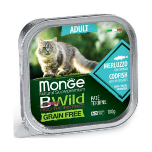 Monge - BWild Adult Paté Terrine Merluzzo con Ortaggi 100 g