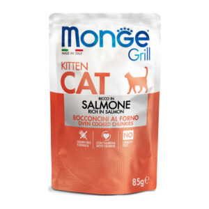 Monge - Grill Kitten Bocconcini in Jelly Ricco in Salmone 85 g