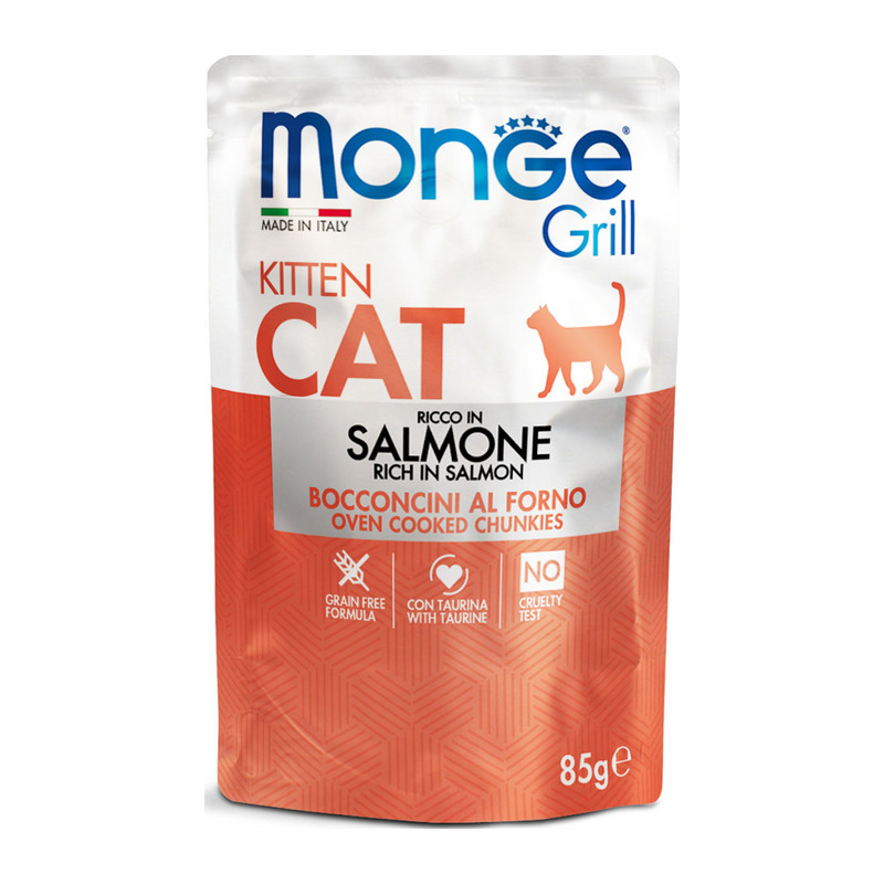 Monge - Grill Kitten Bocconcini in Jelly Ricco in Salmone 85 g