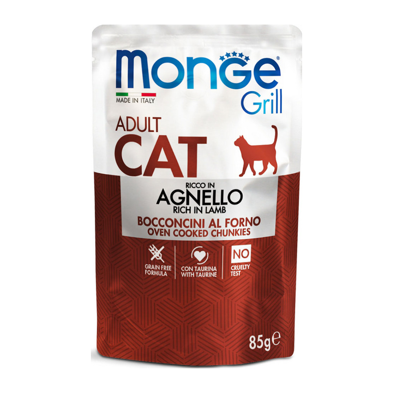 Monge - Grill Adult Bocconcini in Jelly Ricco in Agnello 85 g