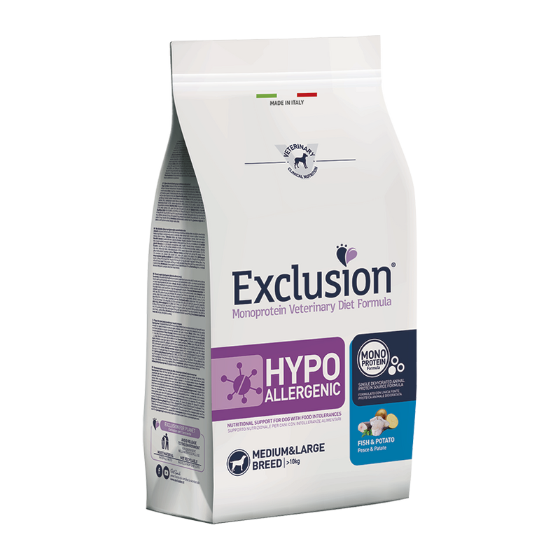Exclusion - Diet Hypoallergenic Medium/Large Breed Pesce e Patate