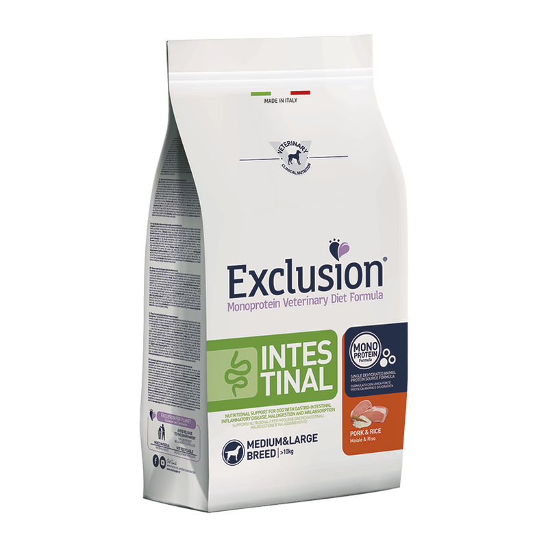 Exclusion - Diet Intestinal Medium/Large Breed Maiale e Riso