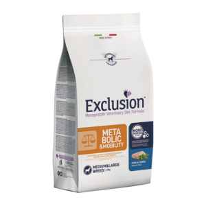 Exclusion - Diet Metabolic & Mobility Medium/Large Breed con Maiale e Fibre