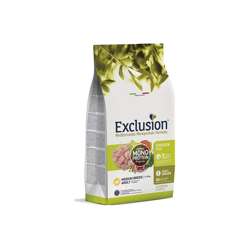 Exclusion - Mediterraneo Monoprotein Adult Medium Breed con Pollo