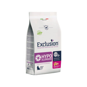 Exclusion - Diet Cat Hypoallergenic Maiale e Patate 1,5 Kg
