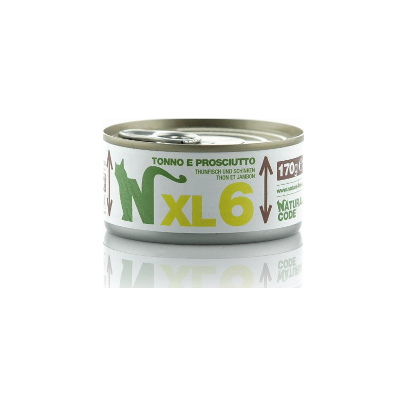 Natural Code - Gatto XL 06 Tonno e Prosciutto 170 g