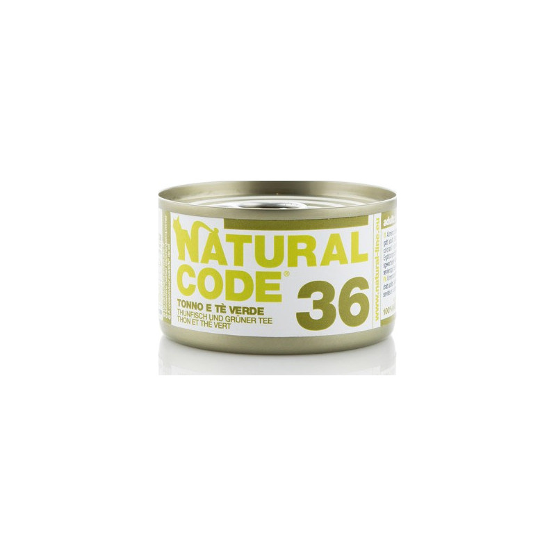 Natural Code - Gatto 36 Tonno e Tè Verde 85 g