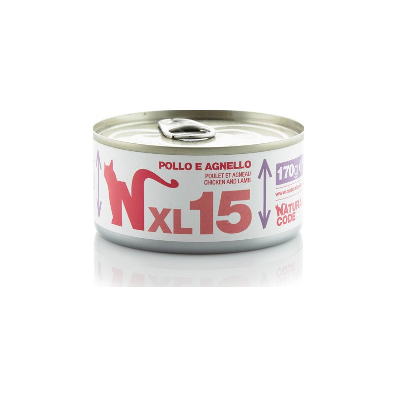 Natural Code - Gatto XL 15 Pollo e Agnello 170 g
