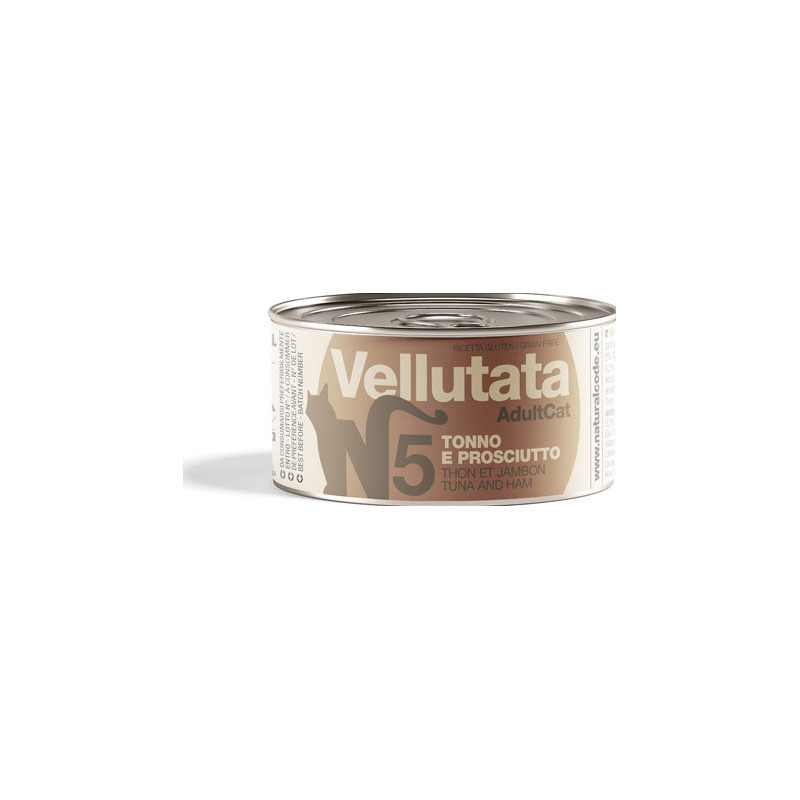 Natural Code - Gatto Vellutata 5 Tonno e Prosciutto 85 g