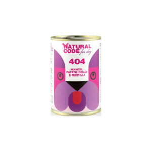 Natural Code - For Dog 404 Manzo, Patate Dolci e Mirtilli 400 g