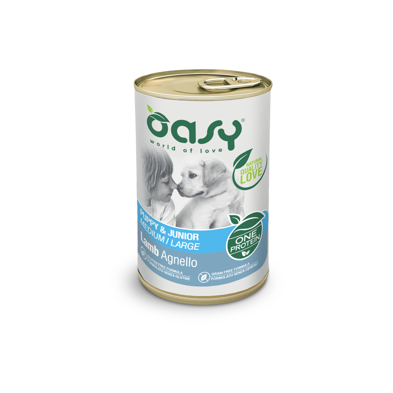 Oasy - One Protein Puppy & Junior Medium/Large Agnello 400 g