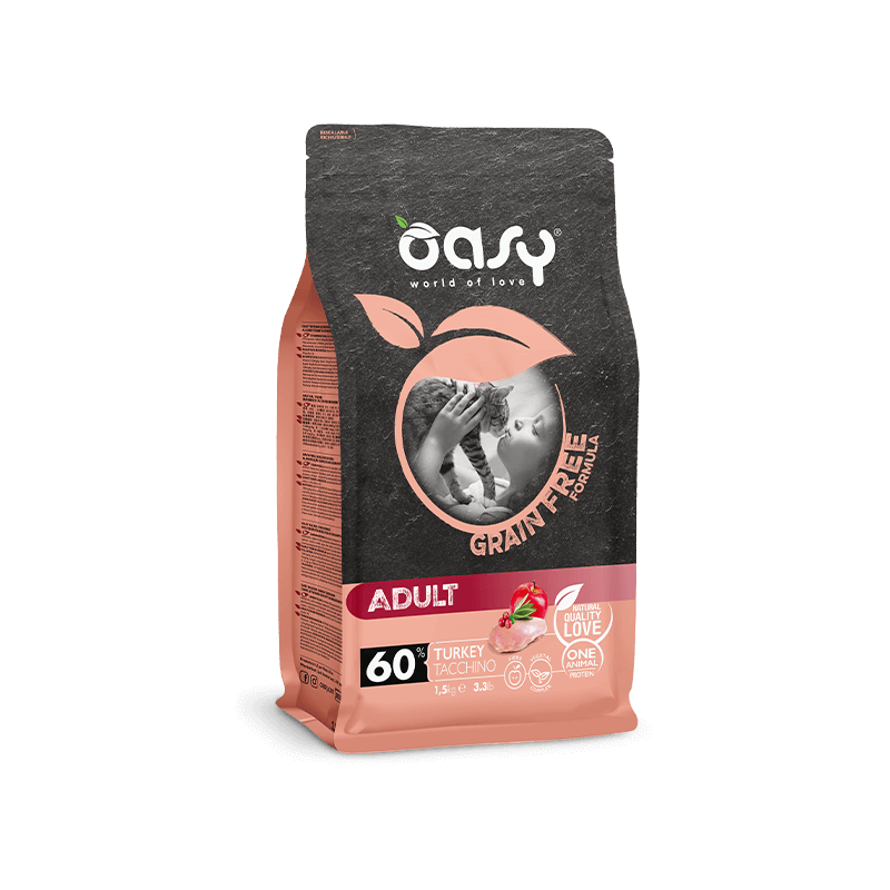 Oasy - Gatto Grain Free Adult con Tacchino