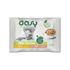 Oasy - Bocconcini in Salsa Adult Multipack per Gatti Sterilized 4 x 85 g