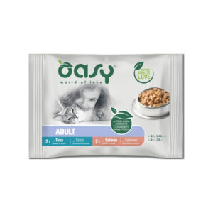 Oasy - Bocconcini in Salsa Adult Multipack Selezione di Pesce 4 x 85 g
