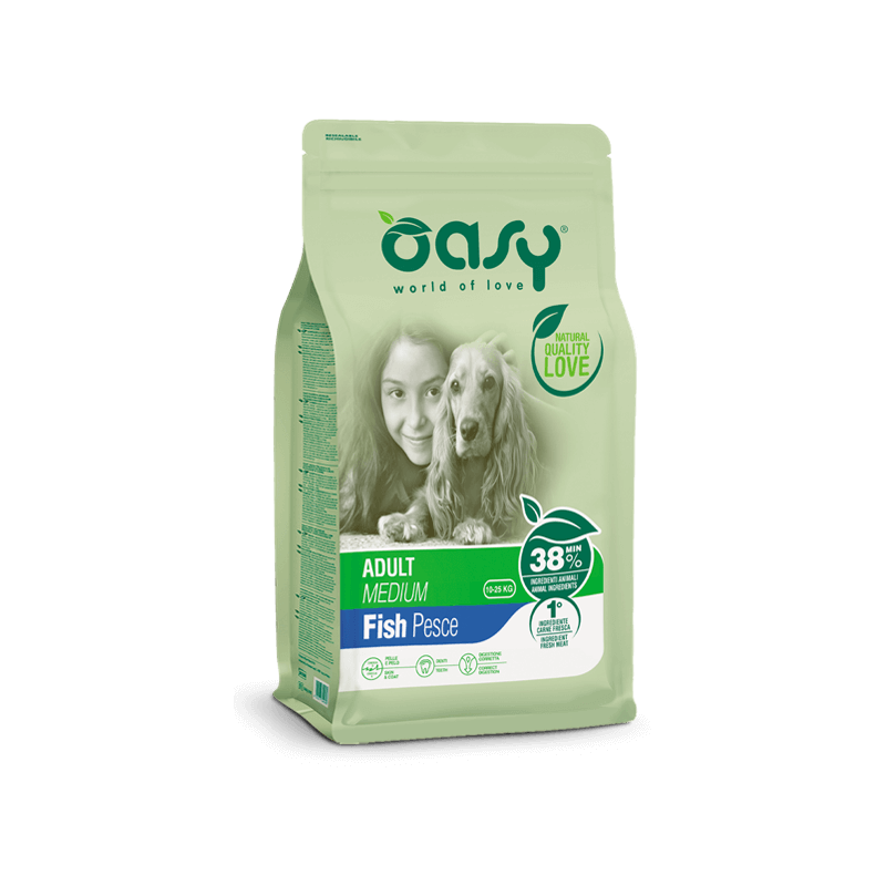Oasy - Lifestage Adult Medium con Pesce