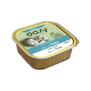 Oasy - Gatto Delizioso Paté Ricco di Trota 100 g