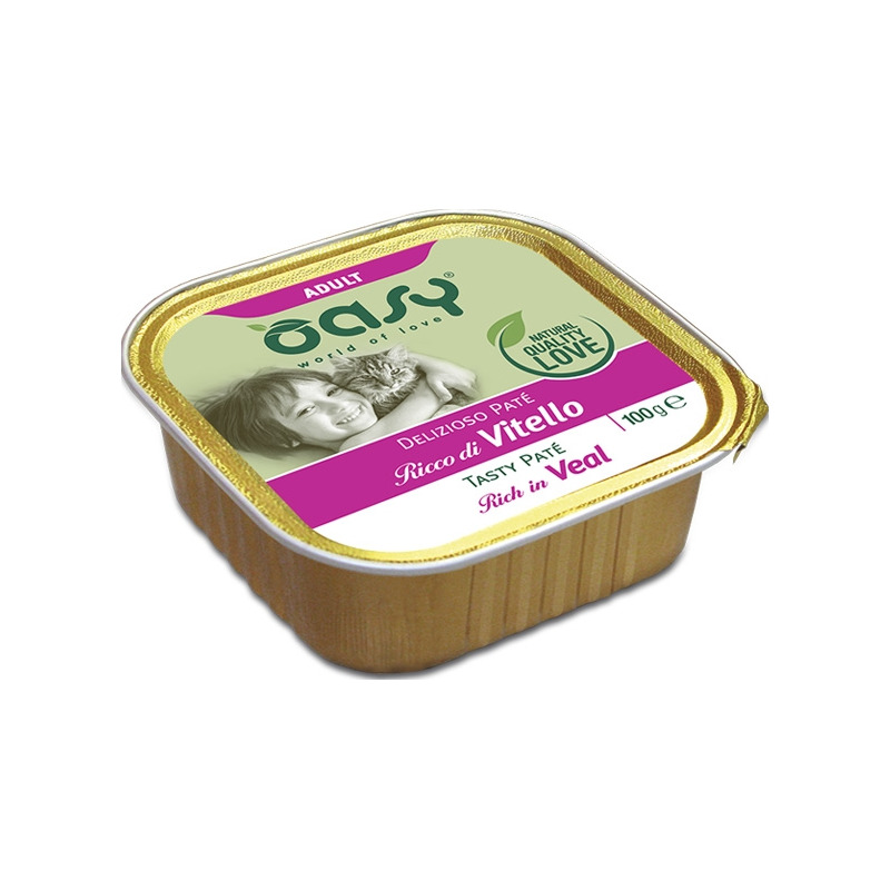 Oasy - Gatto Delizioso Paté Ricco di Vitello 100 g