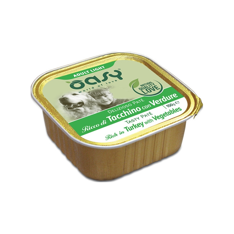 Oasy - Delizioso Paté Light in Fat Ricco di Tacchino con Verdure 150 g