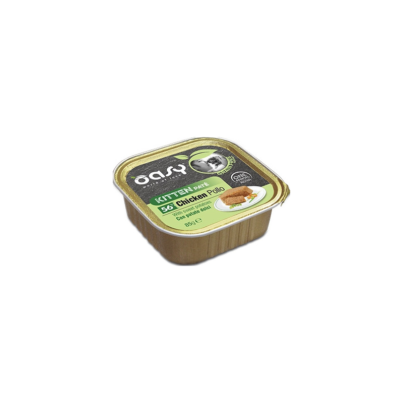 Oasy - Cat Kitten Grain Free Paté Pollo e Patate Dolci 85 g