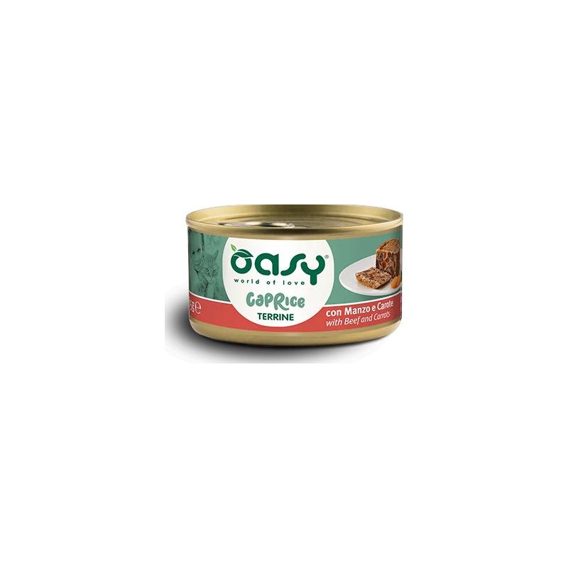 Oasy - Caprice Terrine Cat Adult con Manzo e Carote 85 g