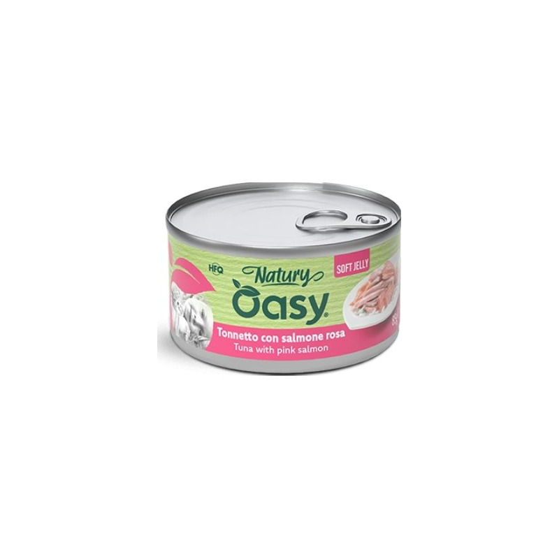 Oasy - Cat Adult Natury Tonnetto Con Salmone Rosa Soft Jelly 85 g