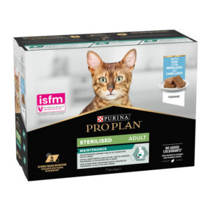 Purina - Pro Plan Sterilised Adult Multipack Terrine con Merluzzo 10 x 75 g