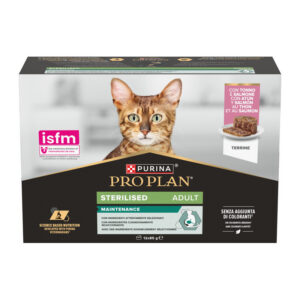 Purina-Pro Plan Adult Sterilised Multipack Terrine Tonno e Salmone 12 x 85 g