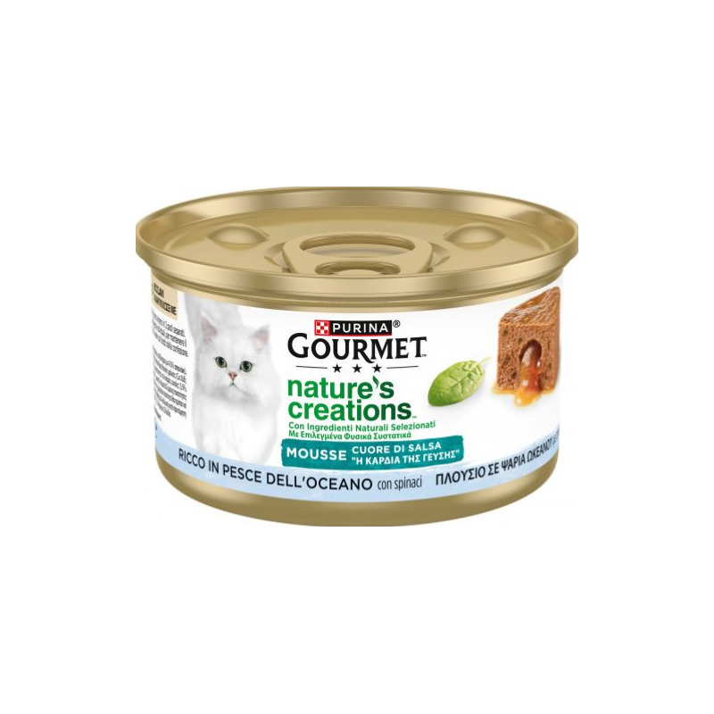 Gourmet Nature's Creations Mousse Cuore Di Salsa Pesce Oceano E Spinaci 85 g