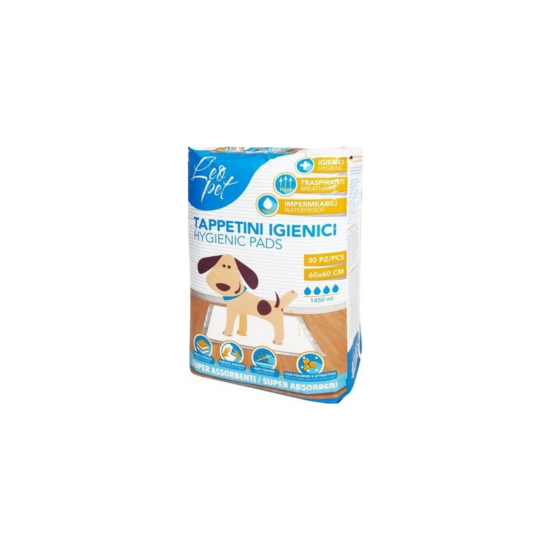 Leo Pet - Tappetini Assorbenti 30 Pezzi 60x60