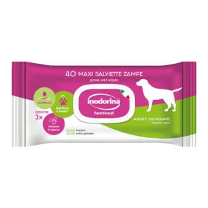 Inodorina - 40 Salviette Detergenti Functional per le Zampe