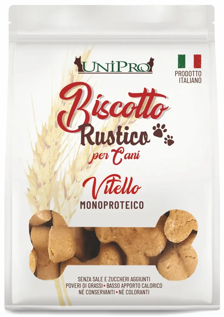 Unipro - Biscotto Rustico Monoproteico Vitello 300 g